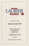 Laurier Brantford spring convocation invitation, 2008