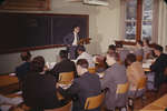 Ulrich Leupold lecturing in classroom