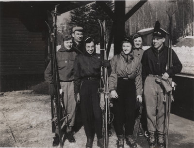 Six people during a ski trip, Evangelical Lutheran Church of the Redeemer, Montreal, Quebec