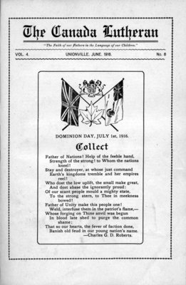 The Canada Lutheran, vol. 4, no. 8, June 1916