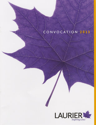 Wilfrid Laurier University fall convocation program, 2013