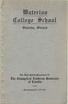 Waterloo College School announcement, 1927-28