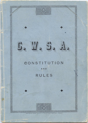 Constitution and rules of the Canadian Women's Suffrage Association : inaugurated at a public conversazione held in the city council chamber of Toronto on 9th March, 1883