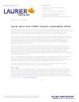 005-2014 : Laurier earns silver STARS rating for sustainability efforts