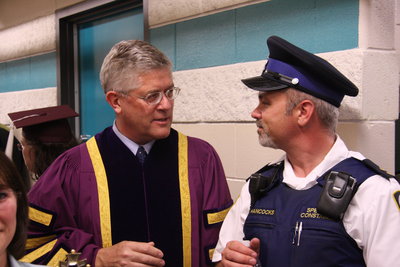 Max Blouw and Chris Hancocks, Wilfrid Laurier University spring convocation 2008