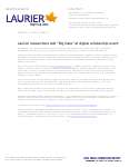 039-2014 : Laurier researchers talk "Big Data" at digital scholarship event
