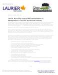 060-2014 : Laurier launching unique MBA specialization in Management in the Golf and Resort Industry