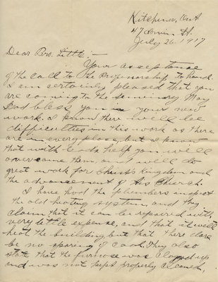 H. J. Behrens to Carroll Herman Little, July 26, 1917