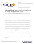 069-2014 : Former MPP Elizabeth Witmer to deliver Laurier Association for Lifelong Learning anniversary lecture