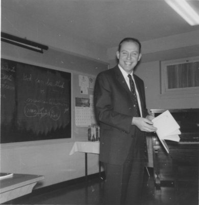 Melvin Janke in classroom