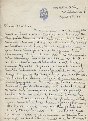 Bonnie Little to Candace Little, April 8, 1928