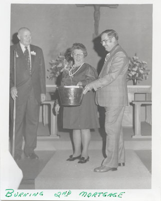 Burning of second mortgage, Lutheran Church of Our Saviour, Owen Sound