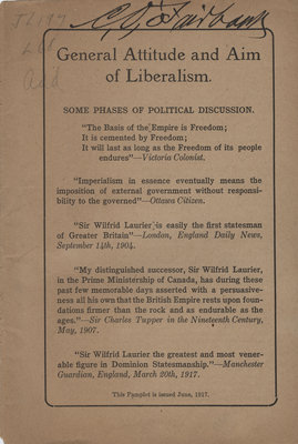 General attitude and aim for Liberalism : some phases of political discussion