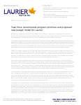 126-2014 : Task force recommends program priorities and proposed new budget model for Laurier