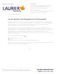 004-2015 : Laurier partners with Daughters for Life Foundation