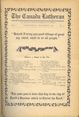 The Canada Lutheran, vol. 6, no. 2, December 1917