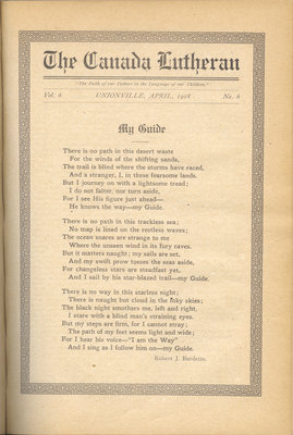 The Canada Lutheran, vol. 6, no. 6, April 1918