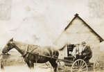 Ottomar Lincke and Reverend G. Daechsel in a horse and carriage