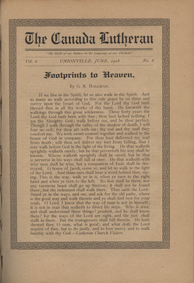 The Canada Lutheran, vol. 6, no. 8, June 1918