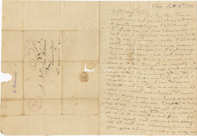 Letter from Jacob Senderling to Peter Witteker, September 18, 1826