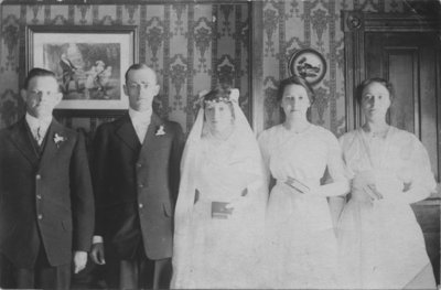 Wedding photograph of Christian Fred Christiansen and Elsa Fritsch