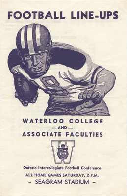 Football line-ups : Waterloo College and Associate Faculties, October 19, 1957