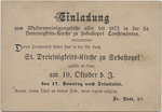 Invitation to 1912 reunion at Trinity Evangelical Lutheran Church, Tavistock