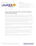 036-2015 : Laurier receives more than $1M in provincial funding for online learning initiatives