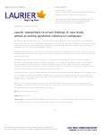 038-2015 : Laurier researchers to unveil findings of new study aimed at ending gendered violence on campuses