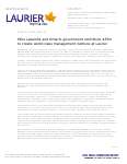 082-2015 : Mike Lazaridis and Ontario government contribute $35m to create world-class management institute at Laurier