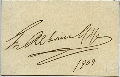 Autograph card - Emma Albani Gye