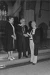 Howard Jerome receiving honorary degree from Royal Canadian College of Organists, 1985