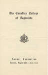 The Canadian College of Organists annual convention program, 1933