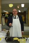 Robert Rosehart at Pancake Tuesday Event, Wilfrid Laurier University