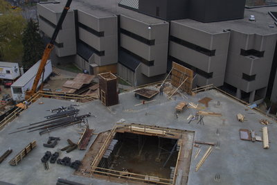 Construction of the Schlegal Building at Wilfrid Laurier University