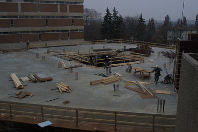 Construction of the Schlegal Building at Wilfrid Laurier University