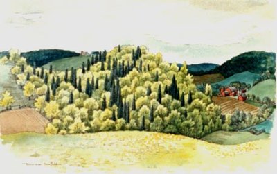 Spring Landscape with Farms