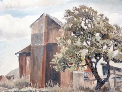 Barn with Apple Tree