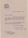 Letter from William Lyon Mackenzie King to Mrs. George A. Heather, September 2, 1928