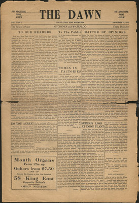The Dawn - Vol. 1, no. 1, 21 December 1933