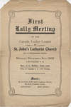 First rally meeting of the Canadian Lutheran League in St. John's Lutheran Church, 1908