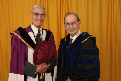 Don Morgenson and John Weir, Wilfrid Laurier University spring convocation, 2006