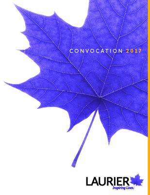 Wilfrid Laurier University spring convocation program, 2017