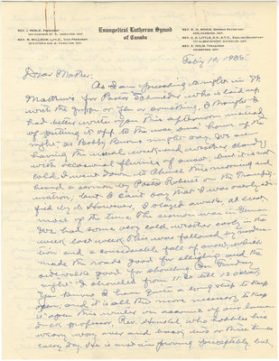 Letter from C. H. Little to Candace Little, February 10, 1935