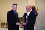 Mark McCreary and Wayne Gowing at 2003 Golden Hawk Hall of Fame induction ceremoney