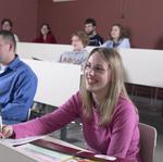 Student in class at Brantford Laurier, 2002