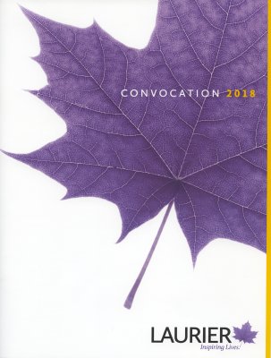 Wilfrid Laurier University fall convocation program, 2018