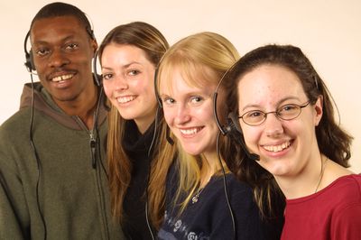 Group of telemarketer students, 2004