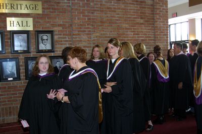 Laurier Brantford graduates at convocation, 2004