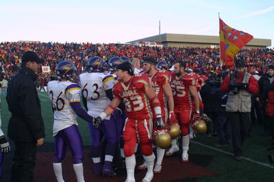 Shaking hands at Uteck Bowl, 2004